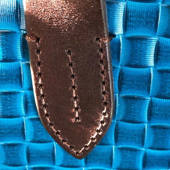 NWOT Dooney & Bourke Blue Leather Tote - Picture 4 of 16